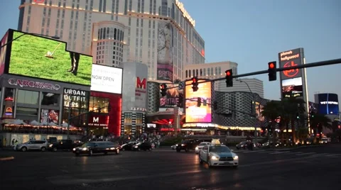 Las Vegas Traffic Video stock 53135591