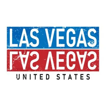 Las Vegas typography design vector, for t-shirt, poster and other uses Stock Illustration