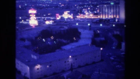 LAS VEGAS USA-1977: Interior View Of A Hotel Hallway Switches To A Long View Of Stock Footage 121121353