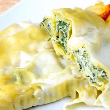 Lasagna béchamel sauce Stock Photos