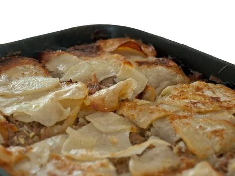 Lasagna close up Stockfoto's