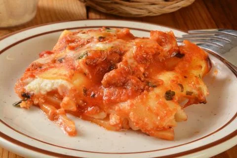 Lasagna closeup Stock Photos
