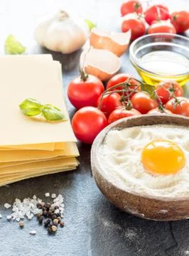 Lasagna concept Stock Photos