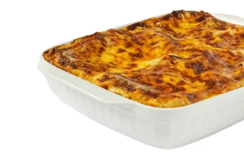 Lasagna in the form of baking Stock Photos