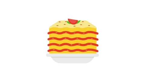 Lasagna icon animation for motion graphics. Foods and Drinks Icons Video stock 147990700