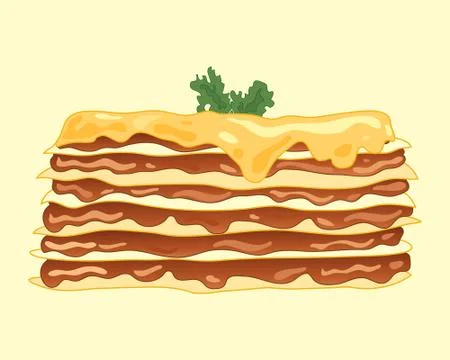 Lasagna meal Illustrazione stock