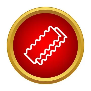 Lasagna pasta sheet flat simple icon design Stock Illustration