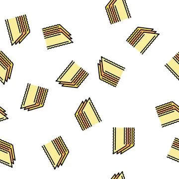 Lasagna pasta vector seamless pattern Stock Illustration