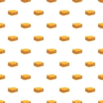 Lasagna pattern creating food background for italian cuisine Stock Illustration