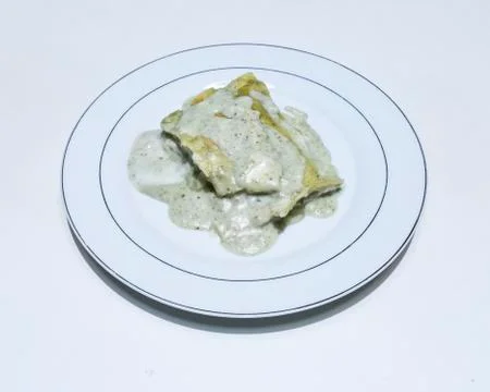 Lasagna with pesto Foto stock