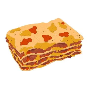 Lasagna. vector illustration on a white background Stock Illustration