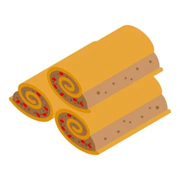 Lasagne stack icon isometric vector. Pasta food Stockillustratie