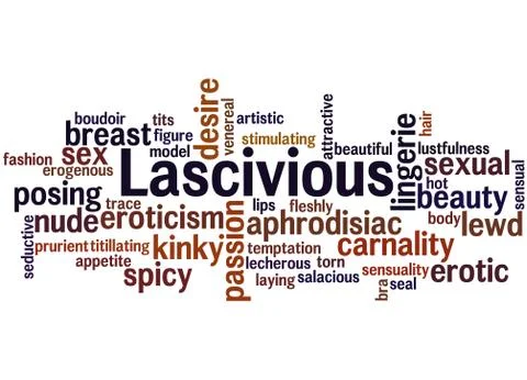 Lascivious, word cloud concept Stock Illustration