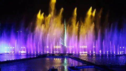 Laser and fire show Stock Footage 76871596