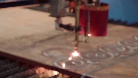 Laser and plasma cutting machine CNC Stock Footage 104949577