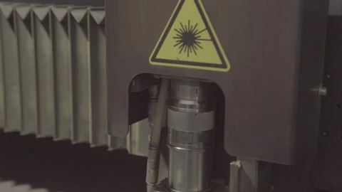 Laser and plasma cutting machine CNC FLAT Stock Footage 105169234