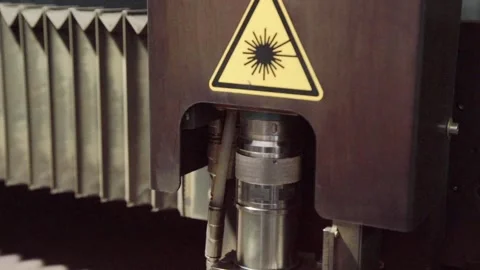 Laser and plasma cutting machine CNC Stock Footage 105169558