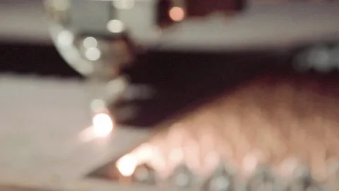 Laser and plasma cutting machine CNC Stock Footage 105219283