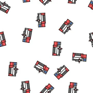Laser apparatus vector seamless pattern Illustrazione stock