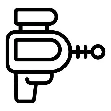 Laser armament icon outline vector. Lightning weapon Stock Illustration