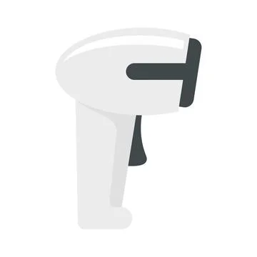 Laser barcode scanner icon flat isolated Stock Illustration