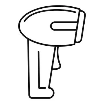Laser barcode scanner icon, outline style Stock-Illustration