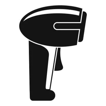 Laser barcode scanner icon, simple style Illustrazione stock