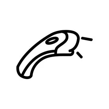 Laser barcode scanner icon vector outline illustration Stock Illustration