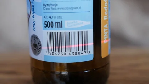 Laser barcode scanning Stock Footage 88575065