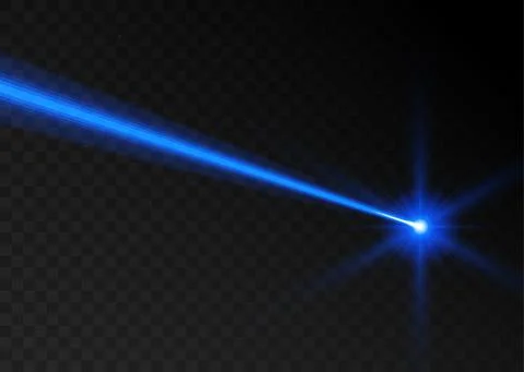 Laser beam blue light. Vector laser beam line ray glow effect energy 스톡 일러스트