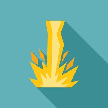 Laser beam creating light explosion with long shadow Stock Illustration