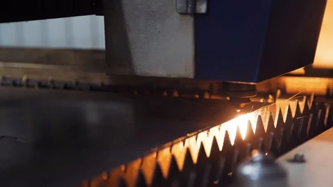 Laser Beam Cutting 4К Stock Footage 108648570