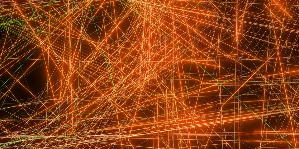 Laser beam effect on a black background 3D illustration Stock Illustration
