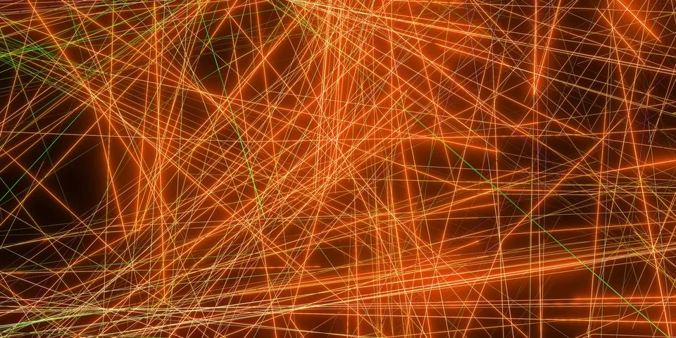 Laser beam effect on a black background 3D illustration Stock Illustration