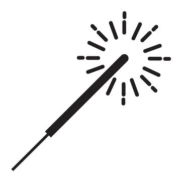 Laser beam icon on white background. sparkler sign. flat style. Stock Illustration