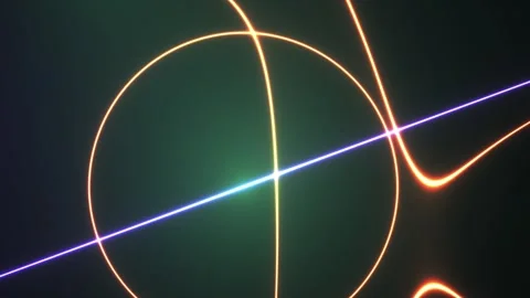 Laser beam intersecting circle. Stock Footage 335962602