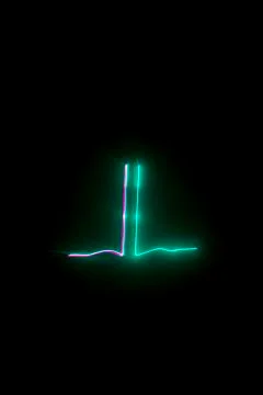 Laser beam light blue Foto stock