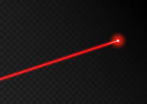 Laser beam red light. Vector laser beam line ray glow effect energy 스톡 일러스트