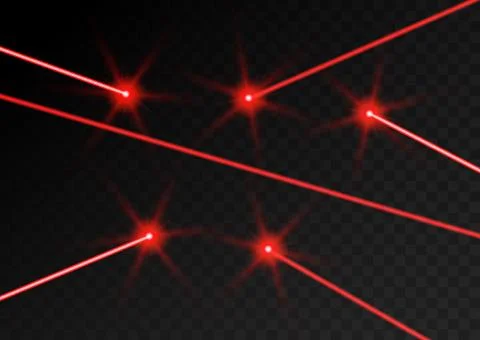 Laser beam red light. Vector laser beam line ray glow effect energy 스톡 일러스트