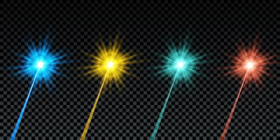 Laser beam set. vector illustration. イラスト素材
