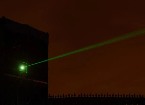 Laser beam tower Stock Photos