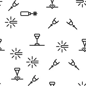 Laser Beam Vector Seamless Pattern Stock Illustration