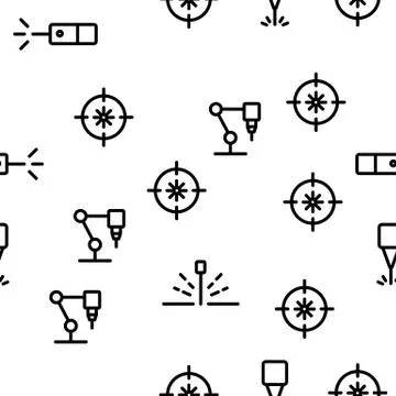 Laser Beam Vector Seamless Pattern Illustrazione stock