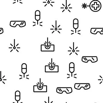 Laser Beam Vector Seamless Pattern Illustrazione stock