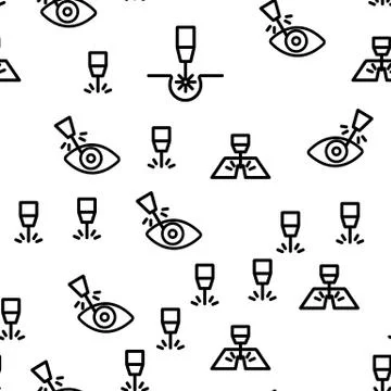 Laser Beam Vector Seamless Pattern 库存插图