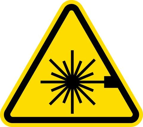 Laser beam warning sign. Stock Illustration