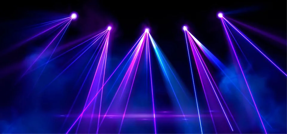 Laser beams flare, dynamic light rays Stock Illustration