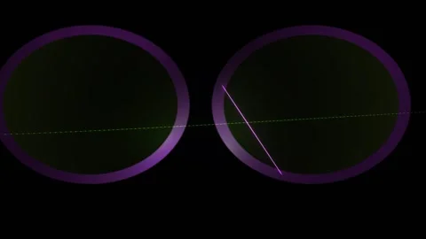Laser beams intersecting through optical lenses technology science. Stock Footage 335531552