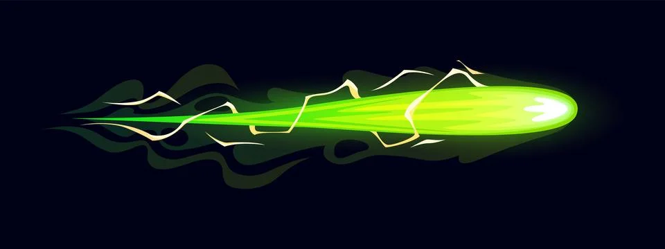 Laser blaster gun game effect cartoon energy blast Stock Illustration