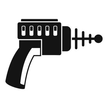 Laser blaster icon, simple style Stock Illustration